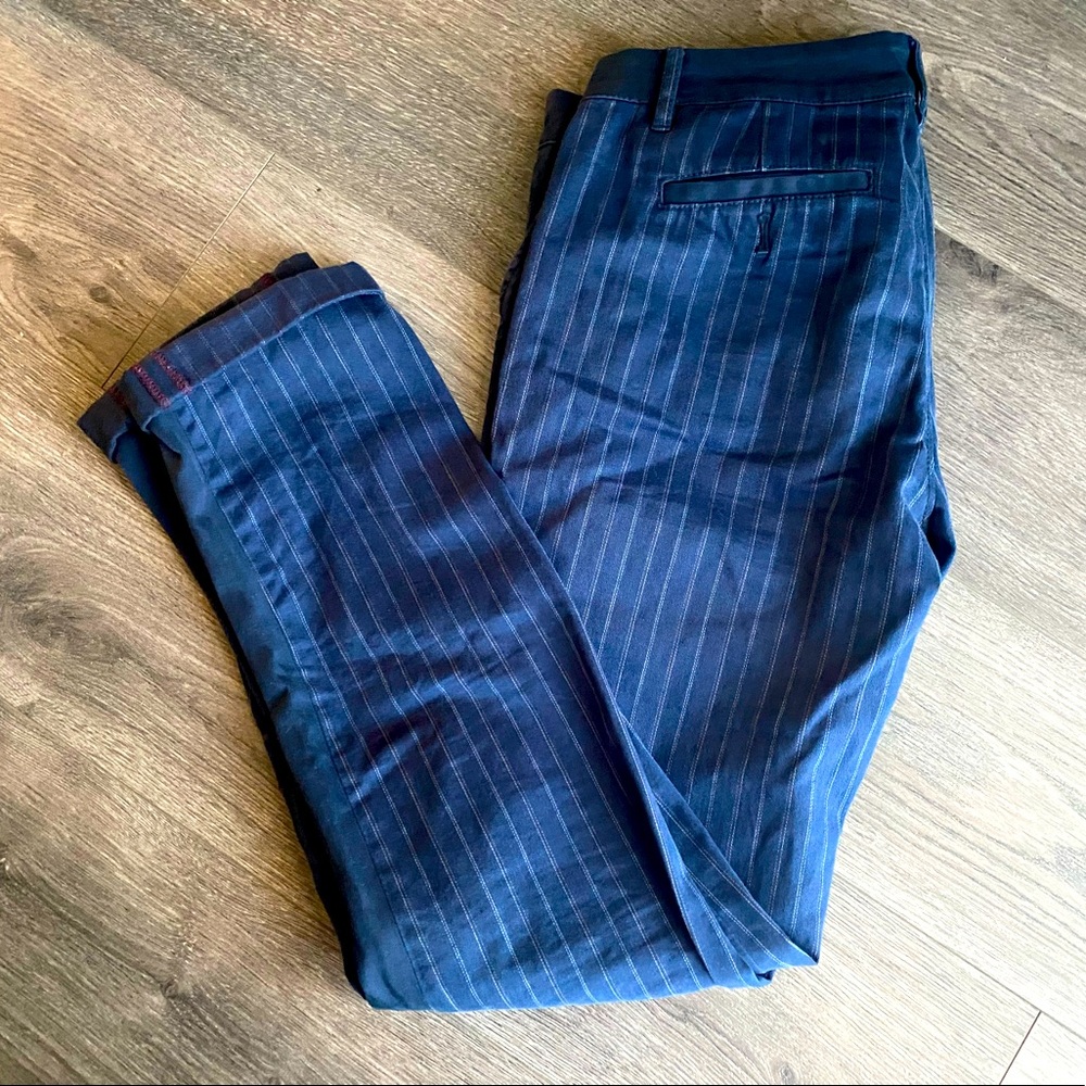 Blue Pinstripe Anthropologie Pants